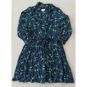Maeve by Anthropologie Pippa Shirtdress Womens 1X Butterfly Whimsy Casual Modest